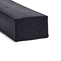 Bande d'étanchéité plate autocollante en mousse EPDM pour joint carré, résistante à l'usure, pour remplissage de fentes, porte d'armoire, étanche et anti-collision