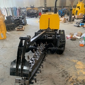 Wisdomox - Caja de Cambios para Zanjadora Montada en Tractor con Control Remoto, Máquina Multifuncional para Cavar Zanjas con Cadena, Excavadora Agrícola de Alta Gama, Color Amarillo - Product Image 3