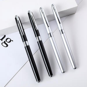 Металлическая фирменная ручка для офиса, с синими чернилами, гравированный логотип 1,0 мм и 0,5 мм, для рекламы и подарков - Product Image 1