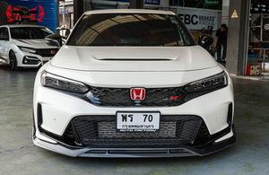 Lèvre avant en fibre de carbone sèche de conception PU pour <span class=keywords><strong>Honda</strong></span> Civic FL5 Type R, amélioration du pare-chocs, kit carrosserie style AD, magnifique et abordable - Product Image 4