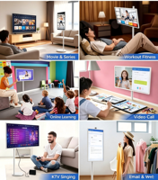 QDE En gros Afficheur numérique LCD 32 pouces SW3299T Écran tactile infrarouge 10 points Android 1080p Machine interactive TV mobile en direct