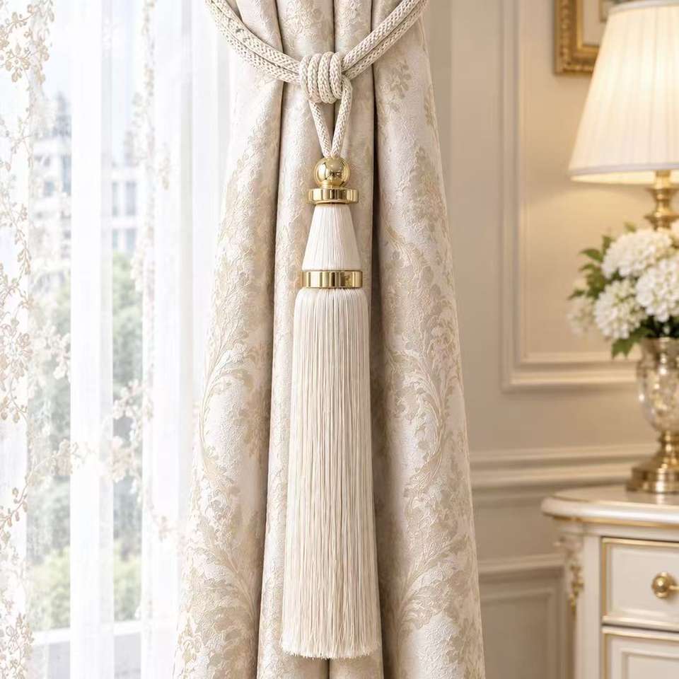 Graduation Rope Name Curtain Tieback Tassel, Decorative Rope Curtain Holdback with Plastic ...