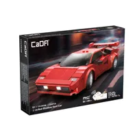 Cada C51085 MOC 1:24 Voiture de Course RC Télécommandée par Application, Véhicule Rapide, Kit de Modélisme en Briques pour Adultes, Ensembles de Blocs de Construction