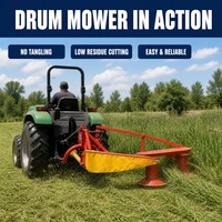 Tondeuse à gazon à double disque à large largeur de coupe |   Machine de désherbage rotative montée sur tracteur pour l'entretien des ranchs et des jardins - Fournitures de machines agricoles