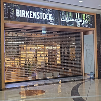 Volet roulant de sécurité en polycarbonate durable à vision extra large avec tige traversante pour porte, rideau de devanture de magasin, fourniture directe du fabricant