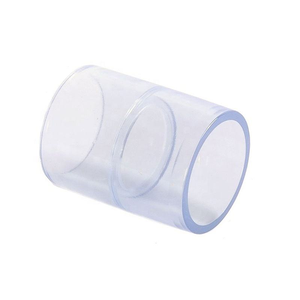 Tube de tuyau en <span class=keywords><strong>PVC</strong></span> transparent en plastique transparent de haute qualité té coudé à 90 degrés modèles d'éclairage de Tube rond personnalisés plomberie d'eau - Product Image 5