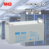 Batterie au plomb scellée de haute qualité Mhb Spot, fabricant de batteries 12v 120ah, vente en gros à prix avantageux, 6-GFM-120-1B-T