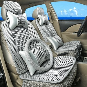 <span class=keywords><strong>Coprisedili</strong></span> Auto Universali in Acrilico/Poliestere Effetto Seta Ghiaccio per <span class=keywords><strong>Mazda</strong></span> <span class=keywords><strong>2</strong></span> OLIVER, Set Completo per Tutte le Stagioni - Product Image 3