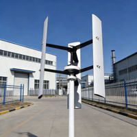 Éolienne à axe vertical (VAWT) 800W 12V/24V/48V, générateur éolien domestique à 3 pales avec contrôleur de charge MPPT pour usage domestique