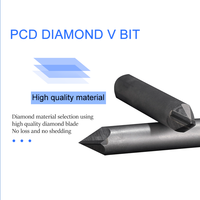 Pcd diamant v mèche de gravure pour pierre granit marbre bluestone cutter cnc routeur outils pcd diamant v bit