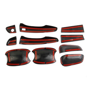 Kit de garnitures extérieures de luxe moderne en fibre de carbone ABS pour poignées de porte de voiture, compatible avec Avenger 2023 et Fiat 2023 - Product Image 5
