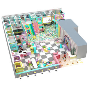 Peralatan taman hiburan dalam ruangan anak-anak, taman bermain dalam ruangan interaktif dengan trampolin - Product Image 3