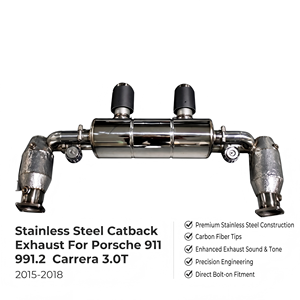 ท่อไอเสียสแตนเลสแบบสปอร์ต ved สำหรับรถปอร์เช่911 991.2 Carrera 3.0T 2015-2018 - Product Image 1