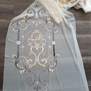 中国豪华土耳其刺绣纯粹窗帘 - Product Image 2