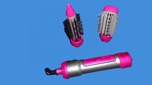 CE GS CB aprobado 1000W aire caliente cepillo de pelo plancha de pelo con dos interchangeabkle estilo archivos adjuntos - Product Image 4