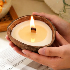 Bougie artisanale parfumée en coquille de noix de coco, parfum frais, artisanat semi-manuel semi-mécanique <span class=keywords><strong>pour</strong></span> l'ambiance de la chambre - Product Image 6