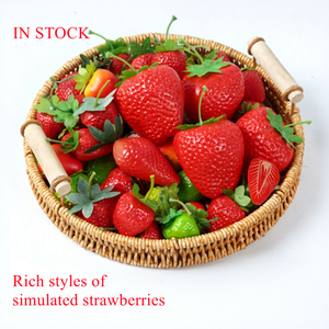 Fraises artificielles en plastique, <span class=keywords><strong>faux</strong></span> fruits, fausses fraises pour accessoires de photographie, articles de présentation, accessoires décoratifs - Product Image 2