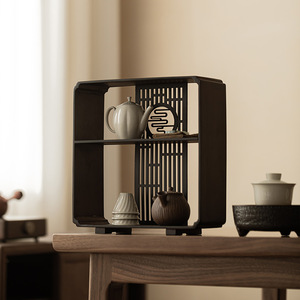Guanlan Tea Storage Rack Rectangle Standing Type Durable Tea Ceremony Display Shelf for Teapot <b>Teacup</b> Set Dehua Origin - Product Image 2