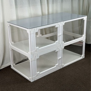 Transparante luxe ABS PET materiaal hondenkooi met dierenprint voor binnengebruik, hoogte aanpasbaar voor grote honden - Product Image 6