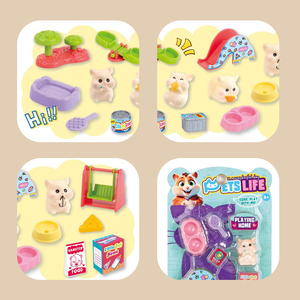 Ensemble de jeu en plastique pour hamster, jouet réaliste, adorable figurine de hamster, jeu de rôle, jouet éducatif pour enfants, cadeau - Product Image 3