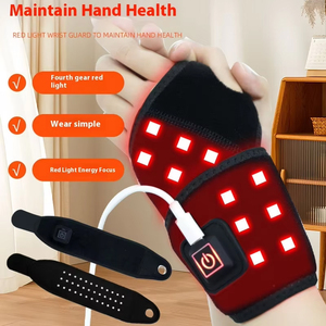 Fascia Terapeutica a Luce Rossa Personalizzata per Mano e <span class=keywords><strong>Polso</strong></span>, Dispositivo Indossabile Ricaricabile USB con Impulsi per Sindrome del Tunnel Carpale - Product Image 4
