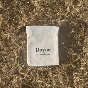 Custom Logo <b>Drawstring</b> <b>Pouch</b> White Cotton Canvas Dust Bag With Ribbon for Jewelry Packaging and Gift Giving - Product Image 2