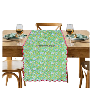 Ensemble de napperons et de sets de table en coton, style rustique chic, avec dentelle crochetée brodée et imprimé rustique, pour mariages et maison de style bohème - Product Image 2