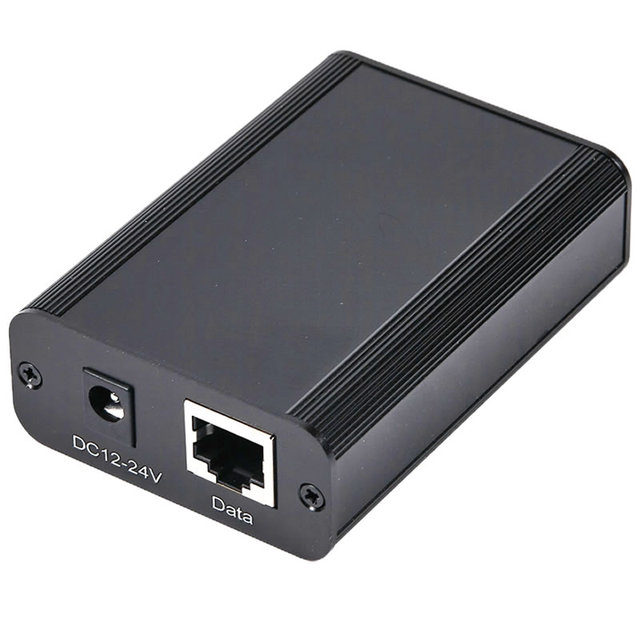 48V30W 2.5Gbps Gigabit PoE Injector Input 12-30VDC to POE Isolated 802.3at Compliant Ethernet Metal PoE Adapter for IP Camera AP