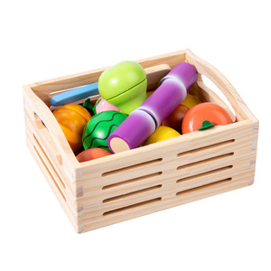 Juguete de simulación de rol para niños, juego de corte de frutas de madera, entrenamiento de habilidades manipulativas para jardín de infantes, juguete educativo de madera para niños - Product Image 6