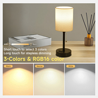 Chargement sans fil USB avec ensemble de lampes de table chevet petite lampe de bureau rechargeable à double prise grise en lin avec interrupteur à tirette