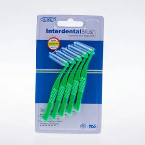 ISO批准的圆柱形锥形塑料成人牙间刷