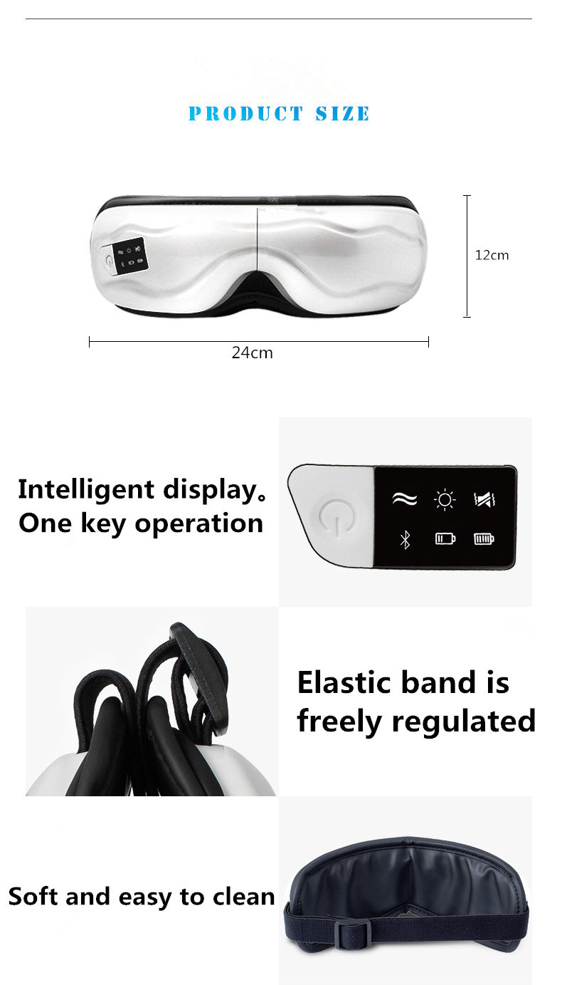 Intelligent Smart Cover Hot Heat Air Compress Heated Glasses Eye Relief Care Massage Relax Tool Machine Massager For Dry Eyes