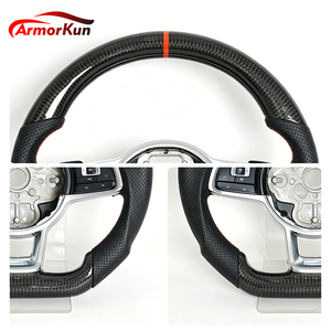Volante de Fibra de Carbono Plug and Play con Empuñaduras de Cuero Perforado para Volkswagen <span class=keywords><strong>Golf</strong></span> <span class=keywords><strong>GTI</strong></span> 2013-2019, Accesorios de Modificación Interior para Automóvil - Product Image 4