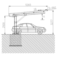 Système de montage d'abri de voiture à énergie solaire en aluminium en gros Structure de stationnement PV étanche pour abris de voiture solaires