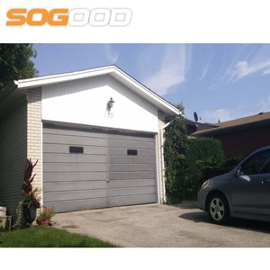 <span class=keywords><strong>Porte</strong></span> <span class=keywords><strong>de</strong></span> <span class=keywords><strong>garage</strong></span> automatique en panneaux sandwich, design moderne, en aluminium et acier trempé, étanche, avec isolation en mousse, vente chaude - Product Image 1