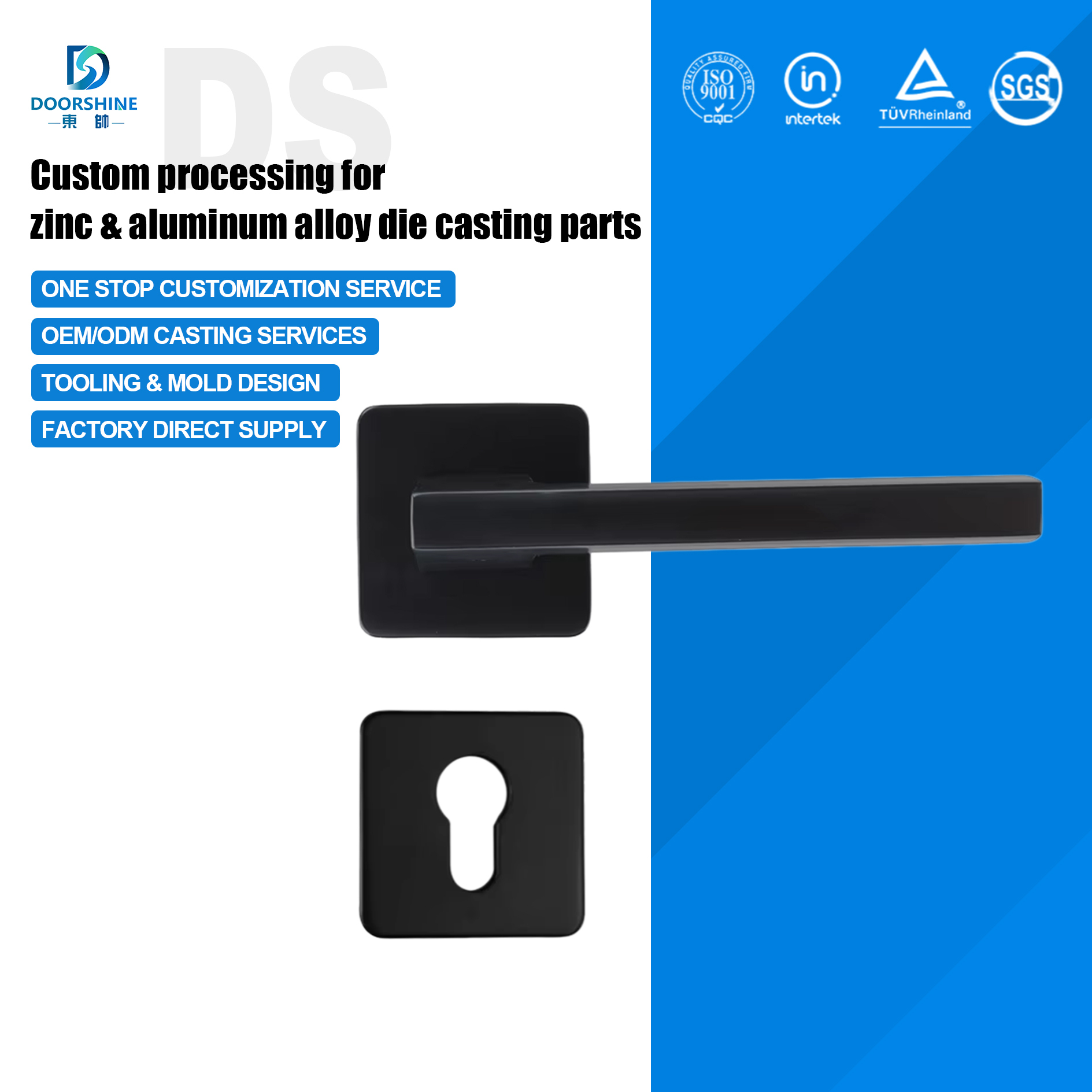 High Strength Premium Zamak Alloy Die Casting Residential Door Lock Handle Custom Construction Building Hardware Fittings · image 1