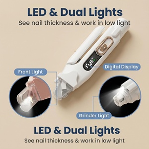 Coupe-ongles LED USB <span class=keywords><strong>pour</strong></span> chats, <span class=keywords><strong>tondeuse</strong></span> de toilettage économique <span class=keywords><strong>pour</strong></span> chiens, outils de coupe d'ongles <span class=keywords><strong>pour</strong></span> animaux de compagnie - Product Image 1