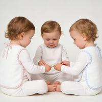 Bavoirs pour bébé de haute qualité, doux, multicolores, personnalisés, unisexes, en coton doux, en tissu éponge blanc