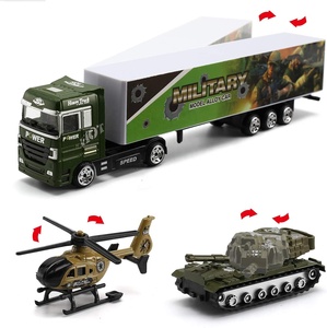 Camion militaire personnalisé avec ensemble de soldats hommes Mini <span class=keywords><strong>voiture</strong></span> de combat moulée sous pression dans un camion de transport - Product Image 5