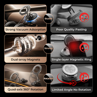 LISEN 360 Rotation Suction Car Mount Foldable Magnetic Phone Holder untuk iPhone 18 17 16 Pro Max Samsung S25 Dashboard Windshield