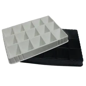 SHUNYUE Custom Black ABS Blister Plastic tray with 15 holes poker plastic display rack tray