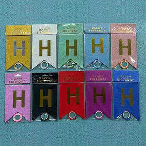 Guirnalda de Banderines de Papel DAMAI de 11.5x16.5cm con Diseño de Feliz Cumpleaños para Decoración de Fiestas, Banderines con Diseño de Cola de Pez - Product Image 1