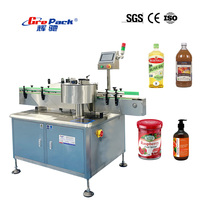 Machine d'étiquetage automatique pour bouteilles de mayonnaise, machine d'étiquetage pour flacons avec imprimante pour bouteilles de parfum