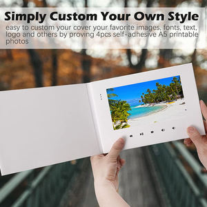 หน้าจอ LCD HD ขนาด 7 นิ้ว วิดีโอบรอชัวร์ การ์ดอวยพรดิจิทัล สำหรับธุรกิจ องค์กร งานแต่งงาน วันหยุด โปรโมชั่น เครื่องเล่น MP4 การ์ดของขวัญ - Product Image 5