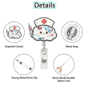 <span class=keywords><strong>Porte</strong></span>-badges rétractables pour infirmières, style américain, pour femmes. - Product Image 6