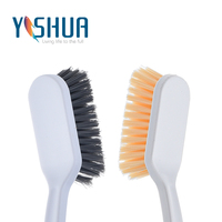 Brosse à poêle à long manche, poils doux anti-rayures, brosse à vaisselle de cuisine résistante à la chaleur, brosse pour poêle antiadhésive, poêle en fonte