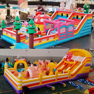 Diskon besar pabrik model raksasa terbaru trampolin istana tiup dengan kombinasi Luncur fasilitas permainan anak-anak - Product Image 6