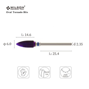 Brocas Tornado Ovaladas de 6.0mm con Recubrimiento Morado, Herramienta de Alta Calidad para Remover Gel, Esencial para Manicura y Pedicura, Brocas para Belleza de Uñas - Product Image 3