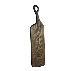 Planche de service étroite et allongée en bois de frêne, style baguette, avec poignée en anneau, teinture foncée, OEM personnalisé, Vietnam - Product Image 1