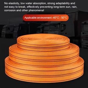 Correas de amarre de camión de poliéster de alta resistencia, cuerda de tracción de coche, <span class=keywords><strong>eslinga</strong></span> de correa fija de rescate de alta velocidad - Product Image 3